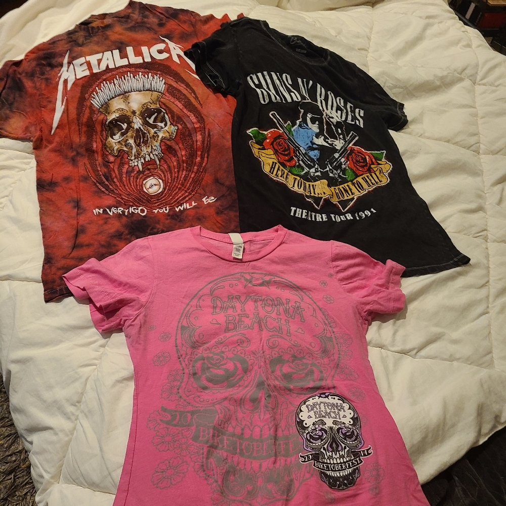 3 Small Tshirts Metal Band